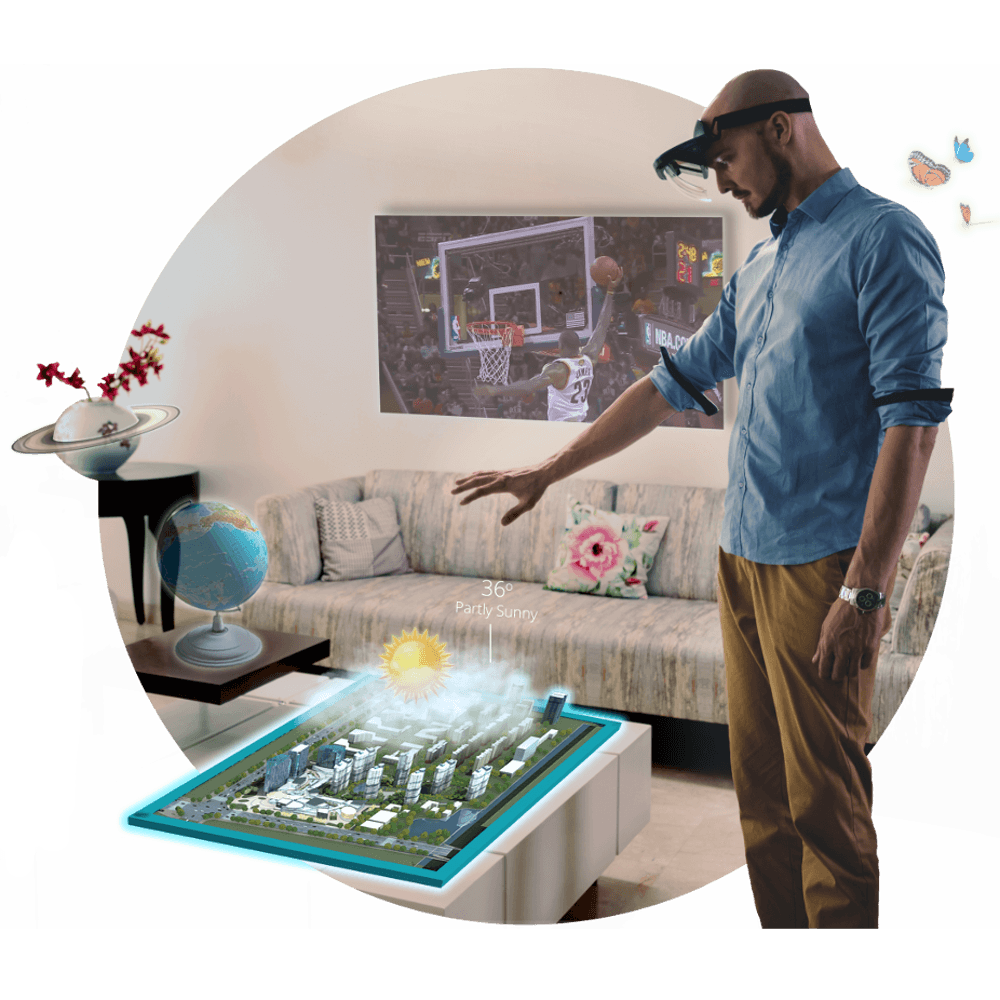 Augmented Reality Experience With Holoboard Augmented Reality Headset